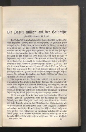 Die Basler Mission auf der Goldküste