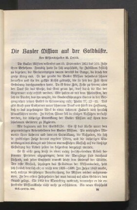 Die Basler Mission auf der Goldküste