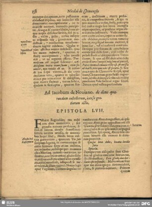 Ad Jacobum de Noviano. de bono quorundam cultellorum, iocosa gratiarum actio. Epistola LVII.