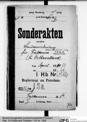 Bauverordnung für Falkensee, Kr. Osthavelland