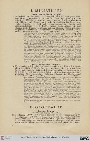 II. Ölgemälde (Nr. 1b - 9)