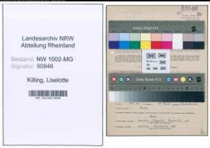 Entnazifizierung Liselotte Killing , geb. 05.07.1920 (Stenotypistin)