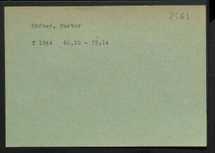 Hafner, Gustav