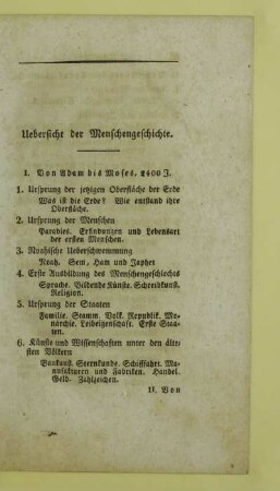 Uebersicht der Menschengeschichte