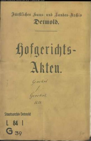 Gevekot, Rabe Bernhard zu Lemgo gegen Rabe Gevekot zu Leese - Schuldforderung