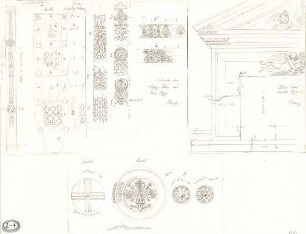 Lange, Ludwig; Lange - Archiv: X.6 Chorgestühle - Tür der Pazzi - Kappelle in Florenz (Details)