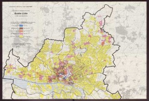 Bürgerschaftswahl vom 4.Juni 1978 - Stimmen in Hamburg für die Bunte Liste in den Wahlbezirken