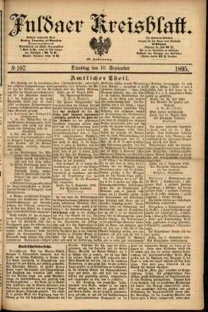 Ausgabe vom Dienstag, den 10. September 1895.