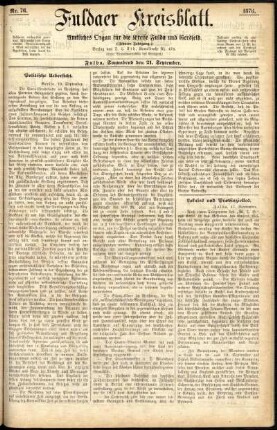 Ausgabe vom Samstag, den 21. September 1878.