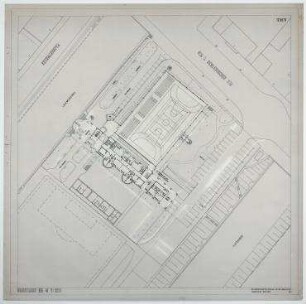 Wettbewerb Quartiers-Sporthalle auf der Lohmühleninsel (nicht realisiert), 4. Preis – Grundriss EG. Berlin-Kreuzberg, Vor dem Schlesischen Tor 1