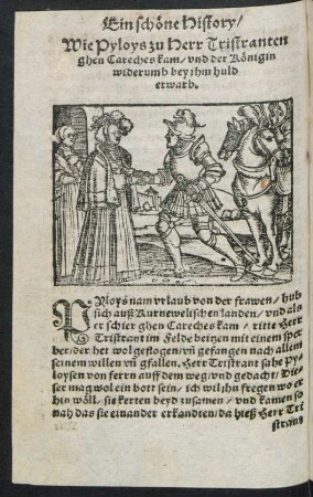 Wie Pyloys zu Herr Tristranten ghen Careches kam/ und der Königin widerumb bey ihm huld erwarb.