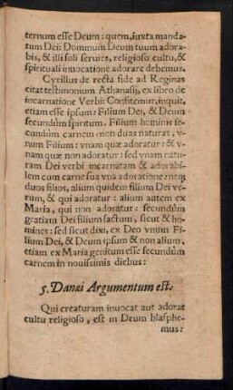 5. Danaei Argumentum est.