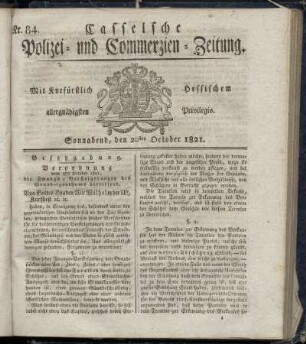 Nr. 84, Sonnabend den 20sten October. 1821