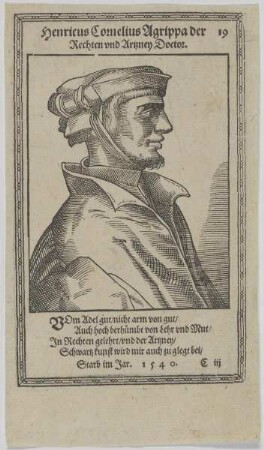 Bildnis des Heinrius Cornelius Agrippa