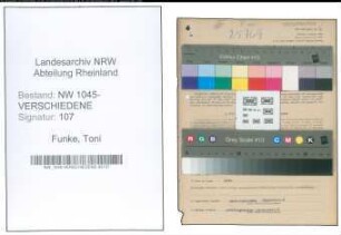 Entnazifizierung Toni Funke , geb. 19.06.1900 ()