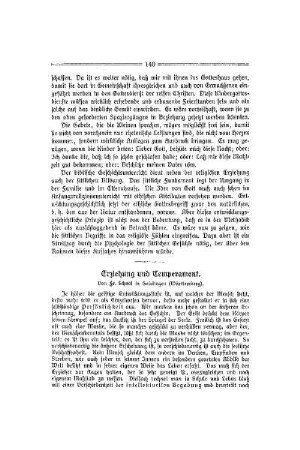 Erziehung und Temperament