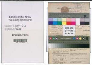 Entnazifizierung Horst Breddin , geb. 06.07.1914 (Bankkaufmann)