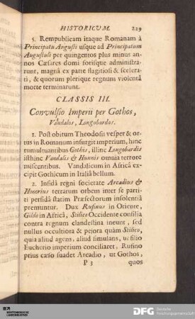 Classis III