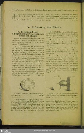 V. Krümmung der Flächen