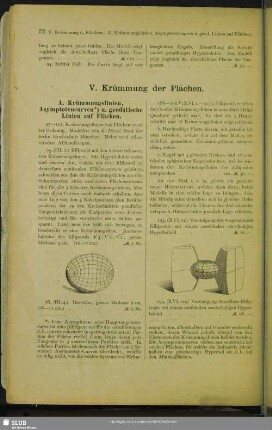 V. Krümmung der Flächen