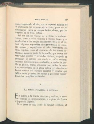 V - La poesía picaresca y satírica
