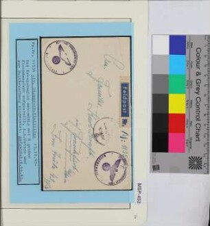 Privat-Feldpostbrief, Schiffsname/Landeinheit: 19. Minensuchflottille Kommando, Feldpostnr. 11554; Frankatur, Mi.-Nr.: [Keine]; Poststempel: Feldpost […] 13.12.40; Nebenstempel: Dienststelle Feldpost-Nr. 11554