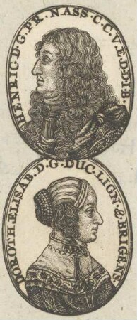 Bildnis der Dorothea Elisabeth von Liegnitz und BriegBildnis des Heinrich von Nassau-Dillenburg