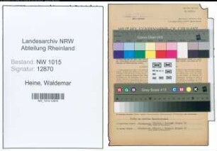 Entnazifizierung Waldemar Heine , geb. 04.04.1892 (Hauswart)