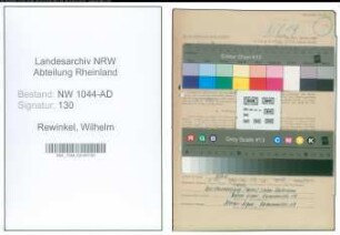 Entnazifizierung Wilhelm Rewinkel , geb. 15.04.1922 (Stadtgaertner)