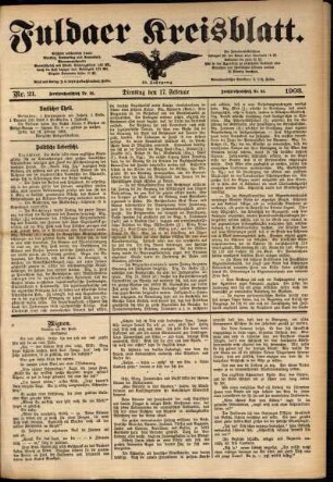 Ausgabe vom Dienstag, den 17. Februar 1903.