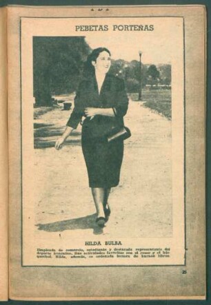 Hilda Bulba, empleada de comercio, estudiante y destacada representante del deporte femenino [...] - [Fotografía] : Pebetas porteñas