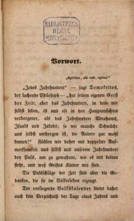 Deutschkatholischer Volkskalender : für d. Jahr ..., 1848
