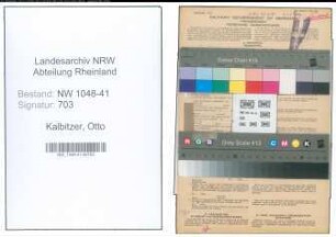 Entnazifizierung Otto Kalbitzer , geb. 12.05.1909 (Polizist)
