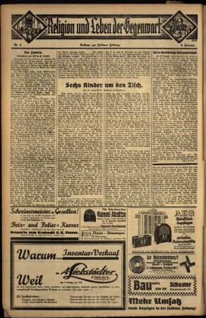 Dritte Ausgabe vom Sonntag, den 08. Januar 1933.