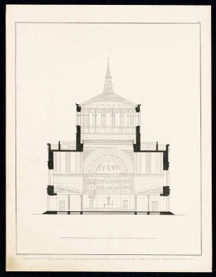 Kirche in der Oranienburger Vorstadt, Berlin, Nr. 5: Querschnitt (aus: Sammlung Architektonischer Entwürfe, Berlin 1858)