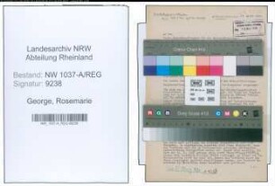 Entnazifizierung Rosemarie George , geb. 03.02.1920 (Referendarin)