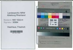 Entnazifizierung Friedrich Haarhaus , geb. 02.10.1913 (Spediteur)