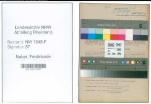 Entnazifizierung Ferdinande Naber , geb. 18.08.1901 (Bueroangestellte)