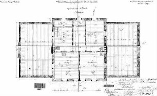 Neudenau: Empfangsgebäude Verwaltungsgebäude Grundriß 2.Stock (mit Gebälk)