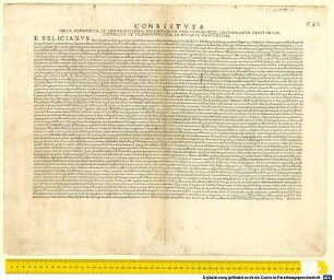 CONSTITUTA CIRCA SEMINARIUM ET CONGREGATIONES RELIGIOSORUM SANCTI BENEDICTI, CANONICORUM REGULARIUM, CISTERCIEN. ET PRAEMONSTRATEN. IN BAVARIA EXISTENTIUM. : Actum Monachii, Anno D[omi]ni 1583. die vero 24. Maii, Pont. ... Sanctiss. D[omi]ni N[ost]ri, D[omi]ni Gregorii Papae xiii. Anno Duodecimo.