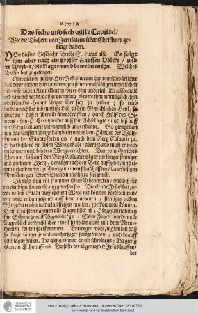 Das sechs und sechzigste Capittel