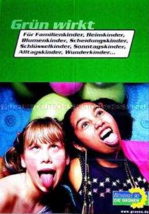 Plakat von Bündnis 90 / Die Grünen zur Bundestagswahl 2002