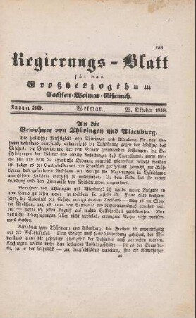 Nr. 30 : 25. Oktober 1848