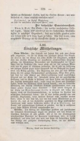 576 Kirchliche Mittheilungen