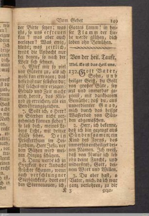 Von der heil. Taufe.