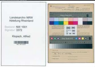 Entnazifizierung Alfred Klopsch, geb. 04.10.1892 ()