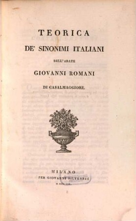 Teorica de' sinonimi italiani