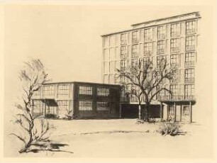 Hotel, Frankfurt/Main: Perspektivische Ansicht
