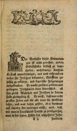 Nöthige Erinnerungen über Herrn Johann Jacob Heß Geschichte der drey letzten Lebensjahre Jesu