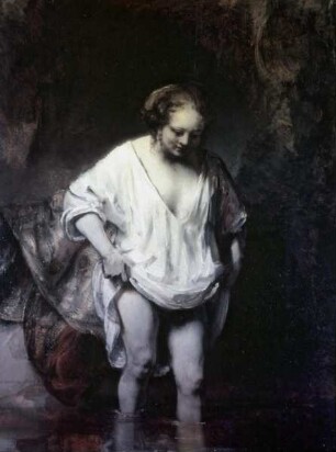 Badende Frau